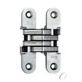 Universal Industrial Soss 1" x 4-5/8" Heavy Duty Invisible Hinge for 1-3/8" Doors Bright Chrome Finish 216US26